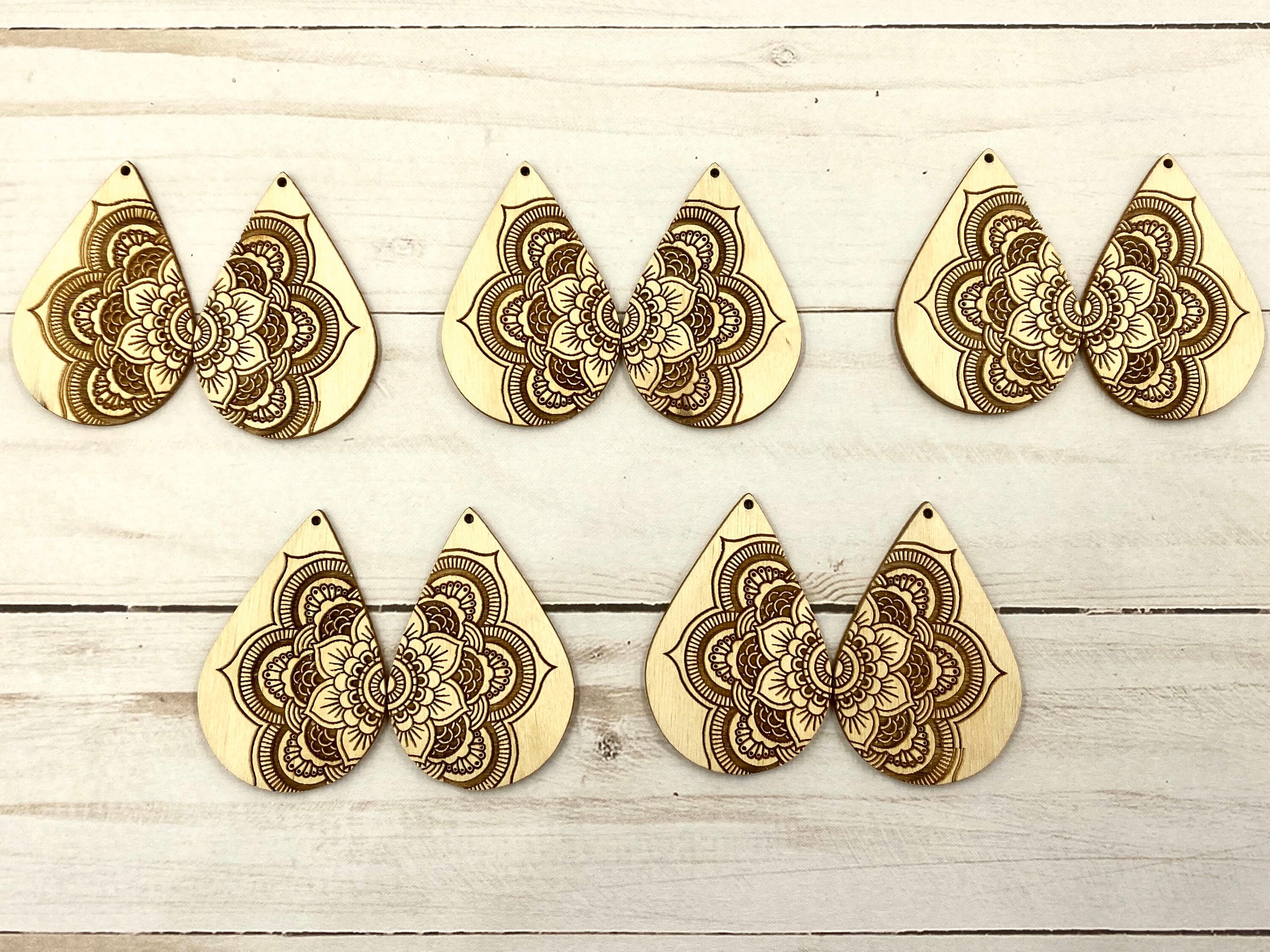 Mandala Teardrop Filigree Pendant Earring main image 1