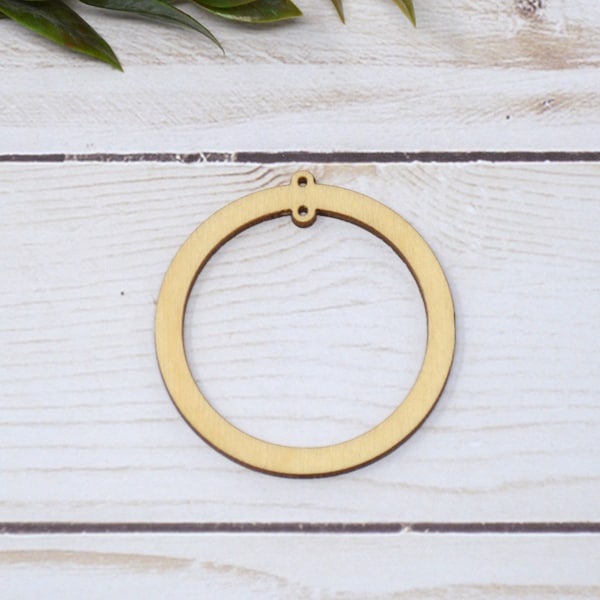 Wooden Hoop Connector, Earring Blanks, Jewelry DIY, Jewelry Supplies