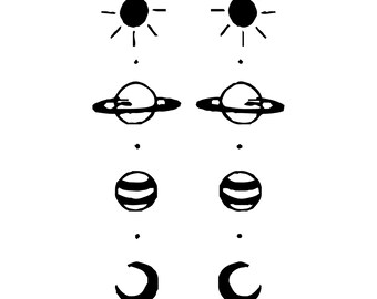 Sun Moon Tattoo Etsy