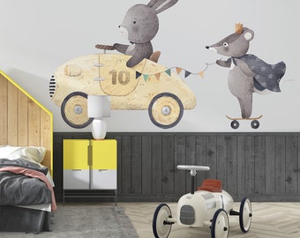 Rabbit & mouse M-L / Animals / Auto / Car / Vehicle / Wall stickers / Decals / Self-adhesive / Eco-Friendly