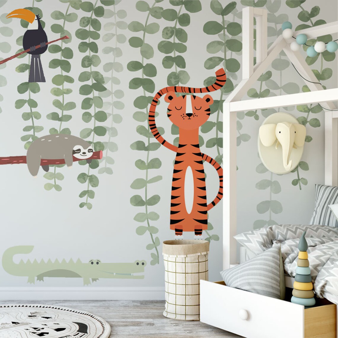 Jungle / Leaves / Wall Stickers / Decals / Selfadhesive / Etsy
