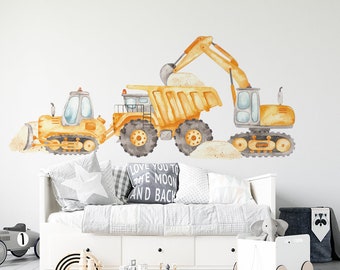 Digger L-XXL / Bulldozer / Capsize / Construction machine / Wall stickers / Decals / Self-adhesive / Eco-Friendly