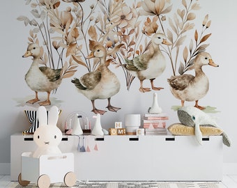 Goose / Bird / Flower / Wall stickers / Decals / Self-adhesive / Eco-Friendly