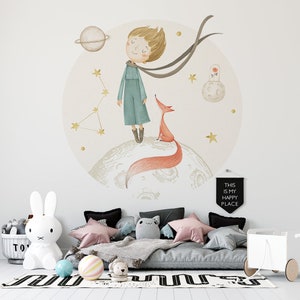 Little prince / Fox / Rose / Planets / Stars / Decals / Self-adhesive / Eco-Friendly image 1