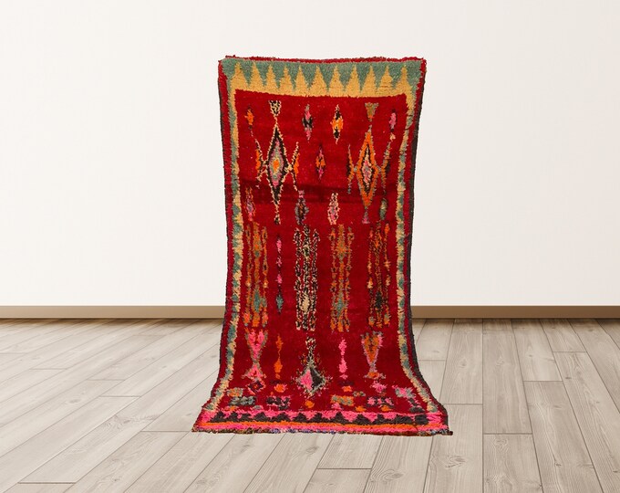Moroccan berber 4x9 ft rug, Moroccan vintage area rug!