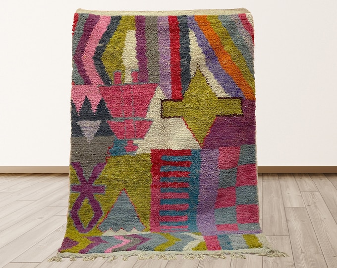 Moroccan Handmade Wool Area Rug: Personalized Unique Rug