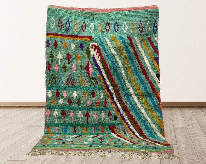 Moroccan Berber Custom Area Rug: Handmade Vintage Floor Decor.