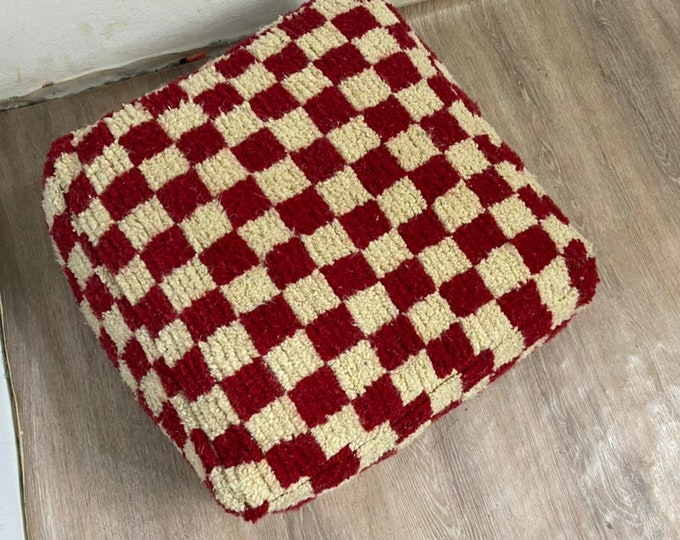 Moroccan Orange Checkered floor cushion!