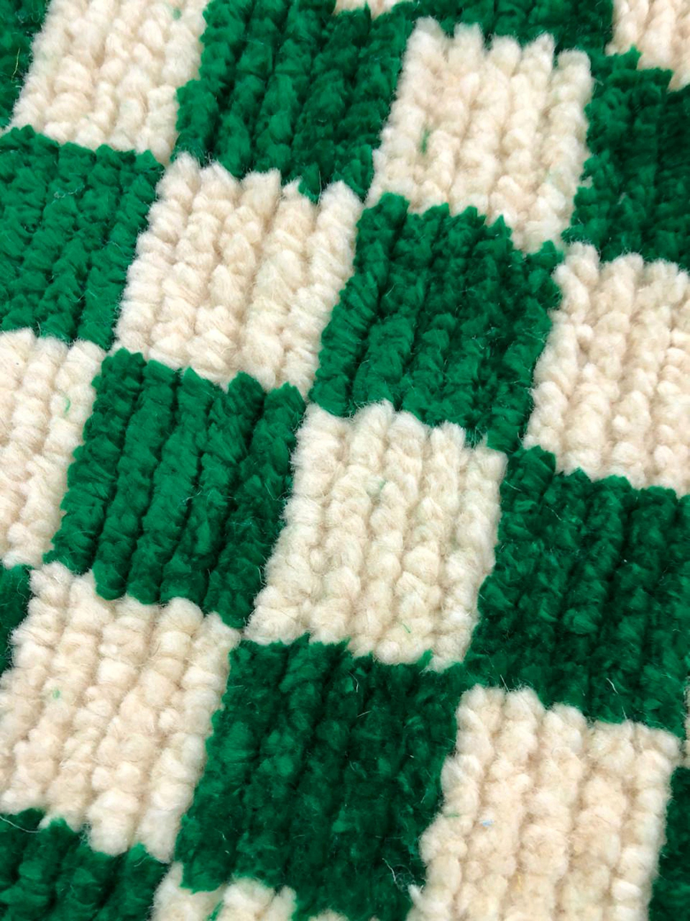 Blue checkered rug custom Moroccan rug Large Morrocan Etsy