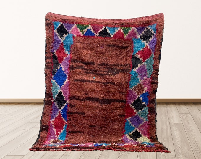 3x4 feet Moroccan vintage rugs, Moroccan Vintage Berber rugs.
