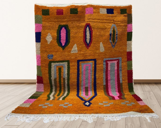 Custom Moroccan Area Rug: Personalized Unique Wool Rug.