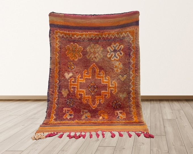 Area For Living Room 3x5 ft Morrocan Berber Vintage Rug.