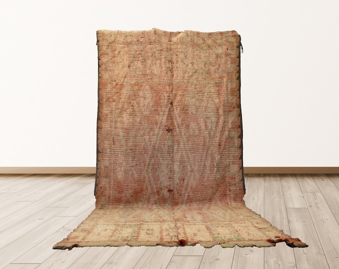 Wool Morrocan 6x10 ft Vintage rug, moroccan berber rug, tribal vintage moroccan rugs.