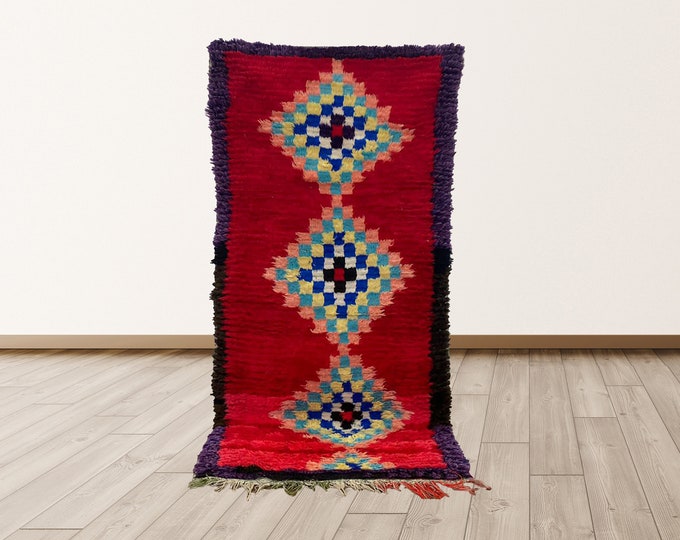 3x5 Moroccan Berber Vintage runner Rug: morocco home decor rugs