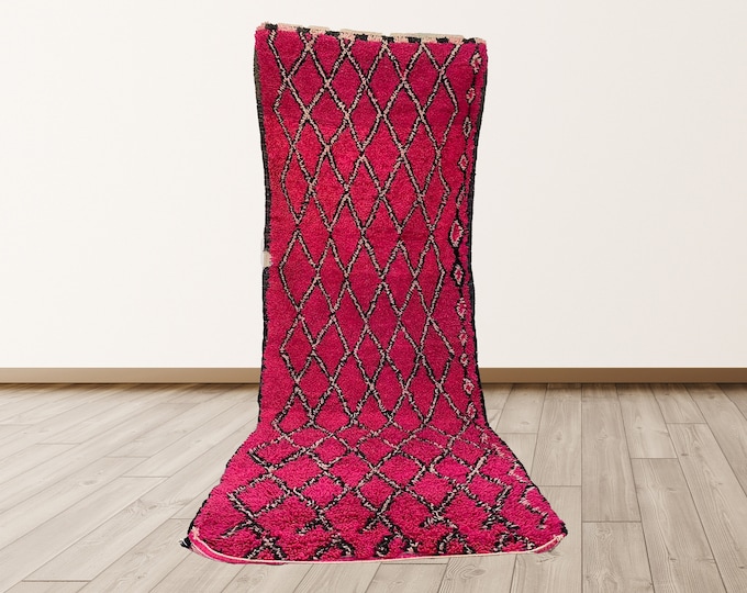 4X11 FT Rug For Living Room, Berber Vintage Rug, Moroccan Decor Rug.