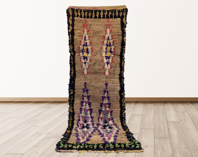 Moroccan vintage 3x10 feet rugs, Moroccan Vintage Berber rugs.