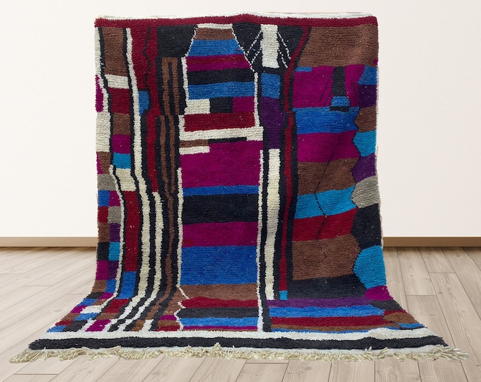 Moroccan HandmadeArea Rug: Personalized Unique Wool Rug.
