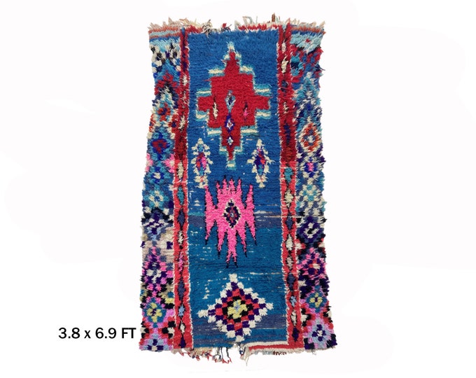 Moroccan Vintage  Aesthetic Area Rug 4x7.