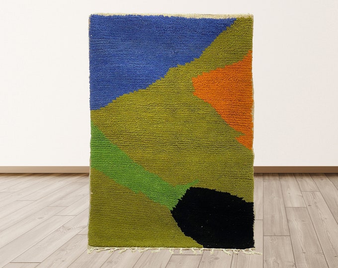 Moroccan Berber Custom Rug: Colorful Handmade Area Rugs.