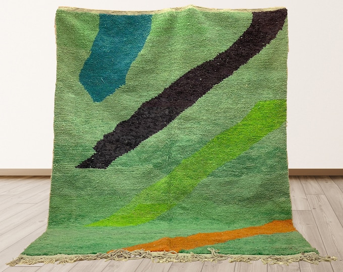 Custom Moroccan Wool Area Rug: Woven Home Decor.