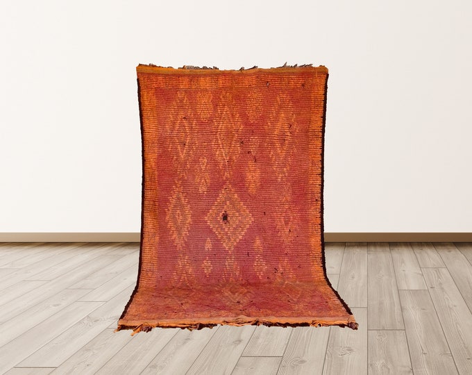 6x10 ft large Moroccan orange berber rug!