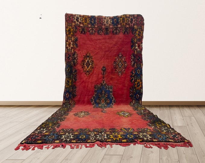 6x13 feet extra large Azilal Moroccan Berber Vintage area rug.