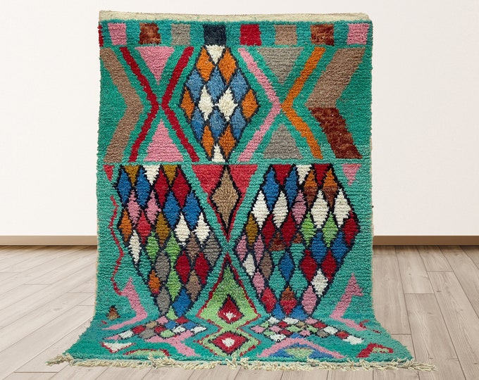 Personalized Moroccan Wool Rug: Handmade to Order Area Rug.