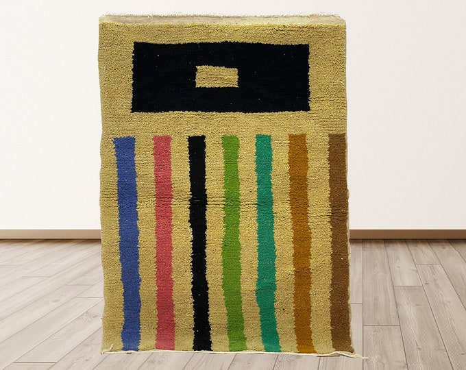 Custom Moroccan Handmade Wool Area Rug.
