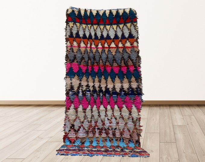 3x7 feet Tribal Vintage Azilal Moroccan Rug, Berber Moroccan vintage rugs
