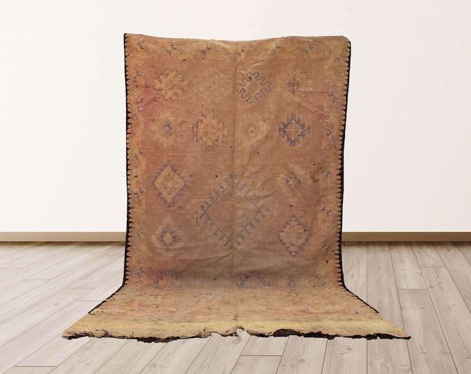 Living Room Area Rugs 6x11 ft, maroccan rugs, vintage berber azilal rug.