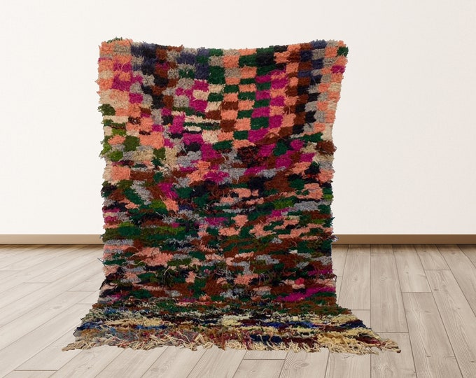 Berber 4x6 feet Vintage Moroccan Tribal Azilal areas Rug.