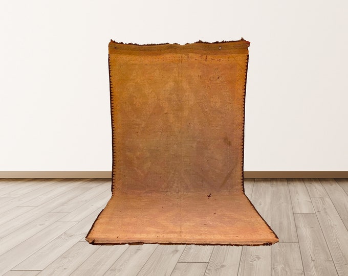 6x14 ft Moroccan large orange vintage rug!