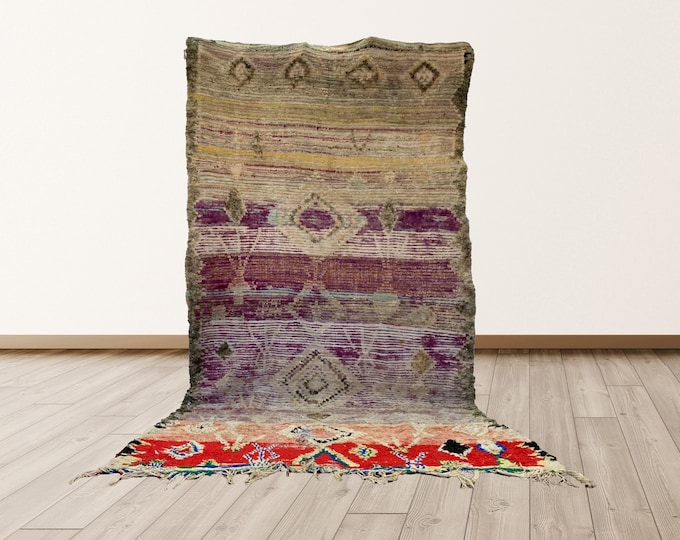 berber Vintage rug, 5x9 feet Wool moroccan rug, berber rugs, tribal rug unique.