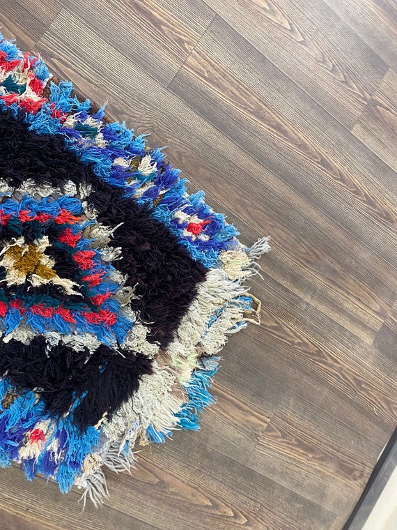 2 x 9 フィートのラグ、モロッコ トライバル アジラル、モロッコ