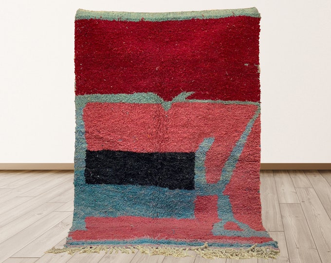 Handmade Custom Moroccan Wool Rug: Unique Moroccan Design.