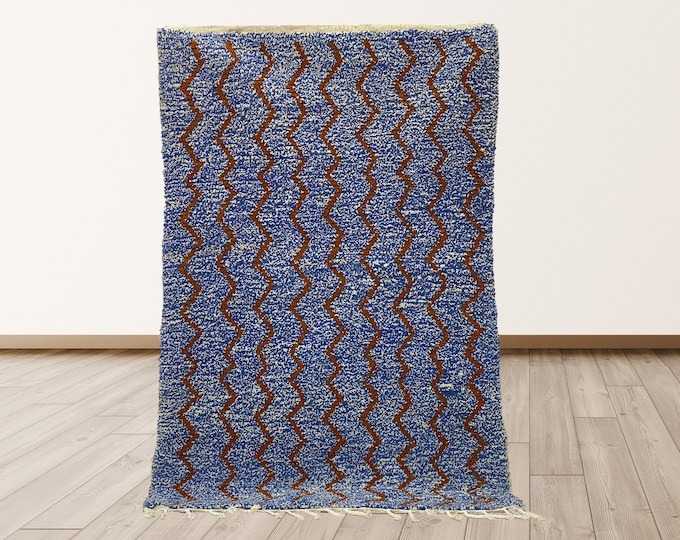 Chevron Moroccan Area Rug: Wool Handmade Area Rugs.