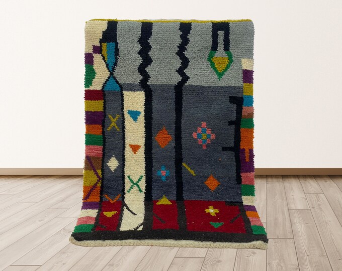 Moroccan Unique Bohemian Rug: Handmade Custom Area Rug.