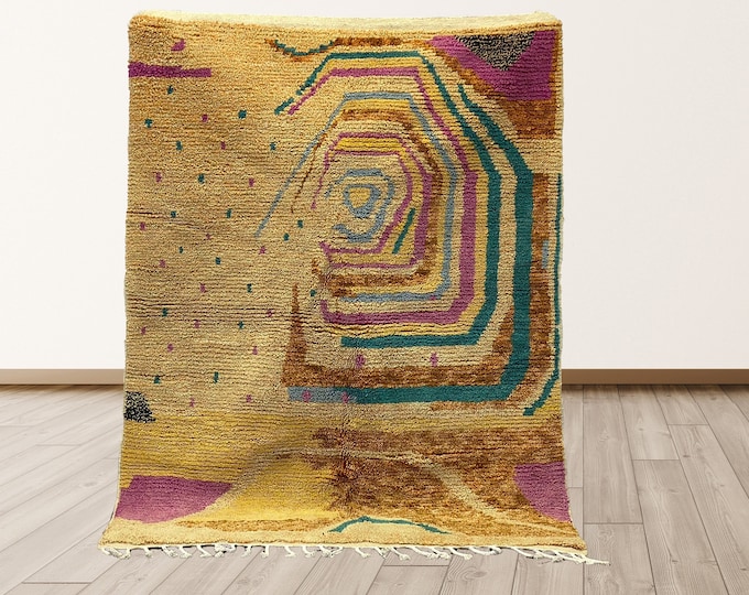 Handwoven Moroccan Custom Area Rug: Unique Design for Your Home Decor.