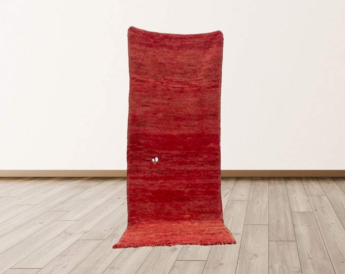 3 x 7 ft Runners Rug, Morrocan Berber Vintage Rug.