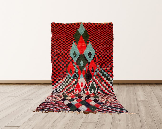 large Moroccan colorful 6x12 ft rug , Moroccan tribal rug!