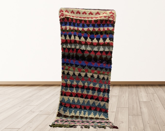 2x6 feet tribal Moroccan vintage rug.