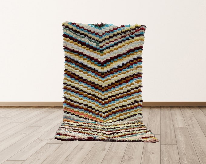 Runners Tribal Azilal Morrocan Berber 3x5 ft Vintage Rug.