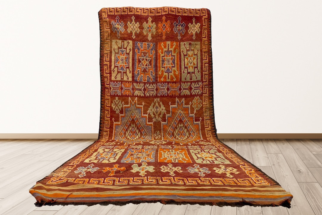 Extra-large Vintage Moroccan Berber Rug 6x15: Hand-knotted Wool Rug - Etsy