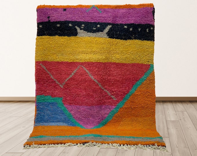 Moroccan Custom Area Rug: Handmade Boho Home Decor.