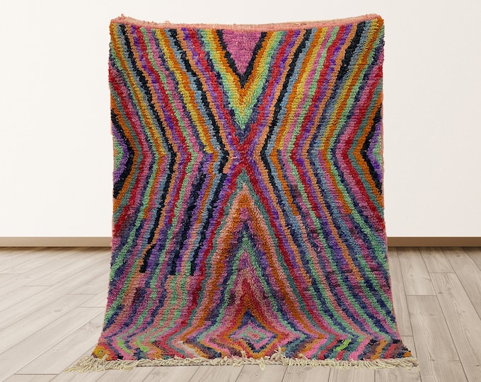 Handmade Moroccan Area Rug: Boho Custom Home Decor
