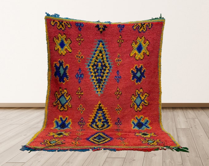 Shag Rug, 4x5 feet Vintage Moroccan area rugs.