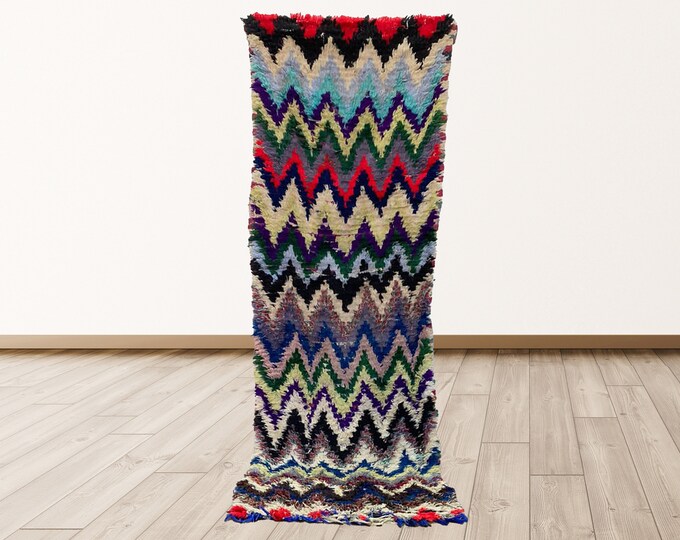 Moroccan vintage 2x8 feet rugs, Moroccan Vintage Berber rugs.