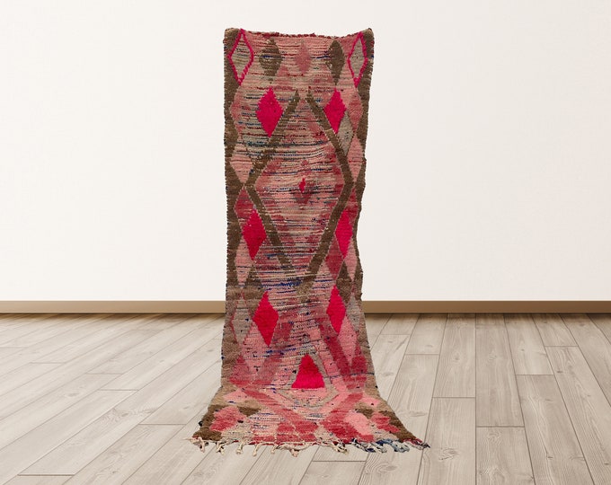 3x9 ft Runner For Living Room Morrocan Berber Vintage Rug.