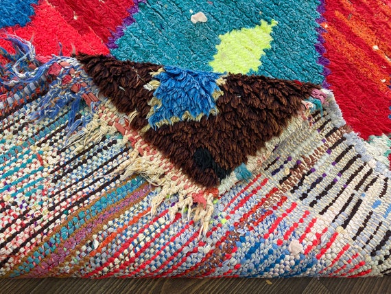 ヴィンテージラグ　トライバルラグ　モロッコ ヴィンテージ モロッコ ランナー ラグ: トライバル エントランス