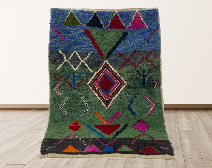Moroccan Handmade Area Rug: Personalized Unique Home Decor.